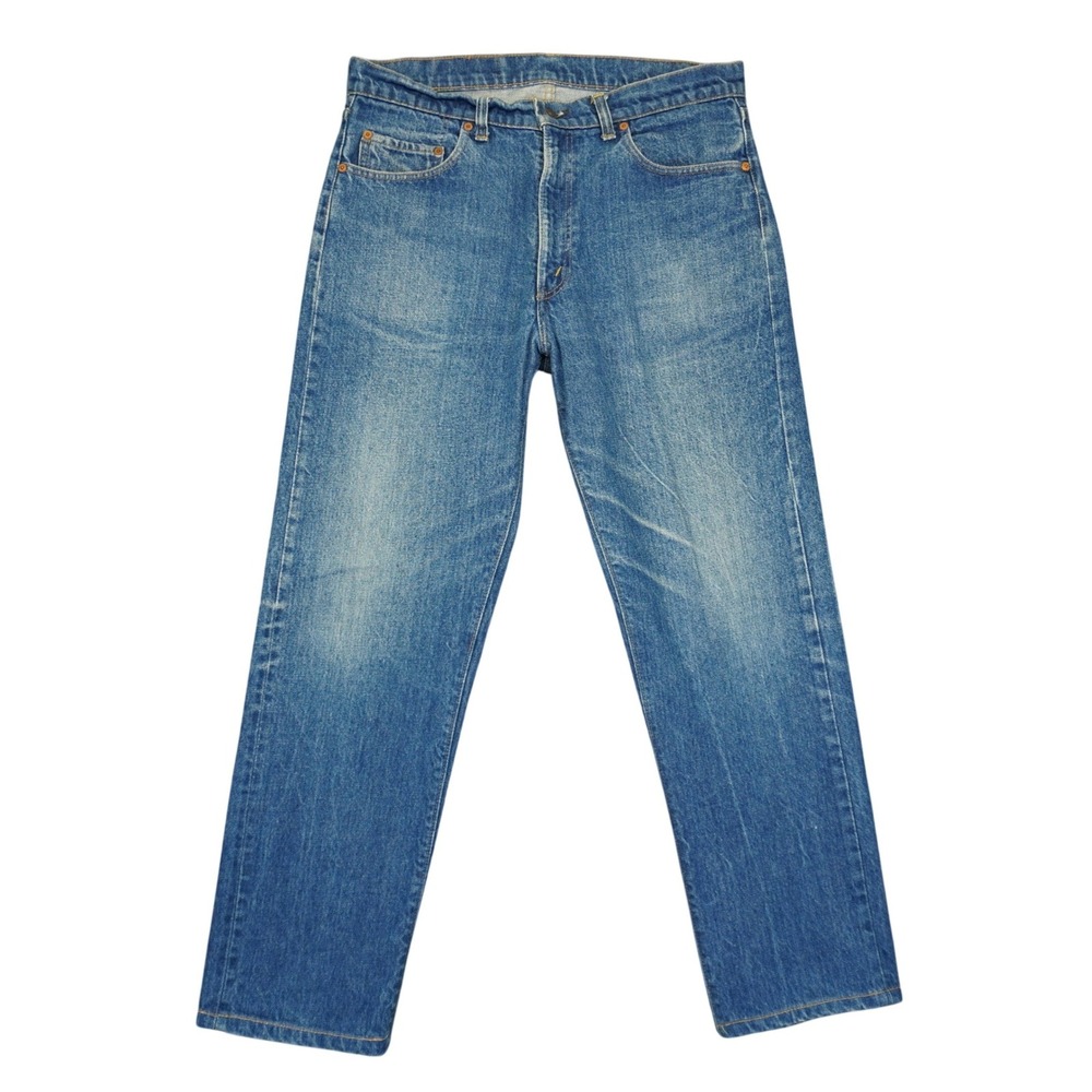 Vintage Levis 70s 505 Jeans Mens 36x34 (Fit 35x29) Blue Talon 42 Straight Denim